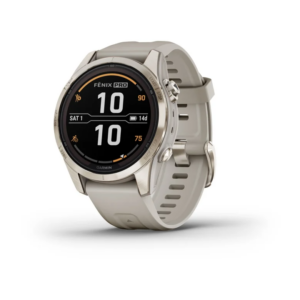 Garmin Fenix 7S Pro - Sapphire Solar Edition-Soft Gold With Light Sand Band