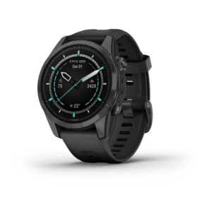 Garmin Epix Pro (Gen 2) Sapphire Edition- 42Mm -Carbon Gray Dlc Titanium With Black Silicone Band